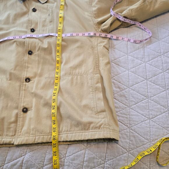 Royal Robbins Coat Men's XL Tan Canvas Fleece Lined Chore Outdoors Field Casual - Picture 10 of 11